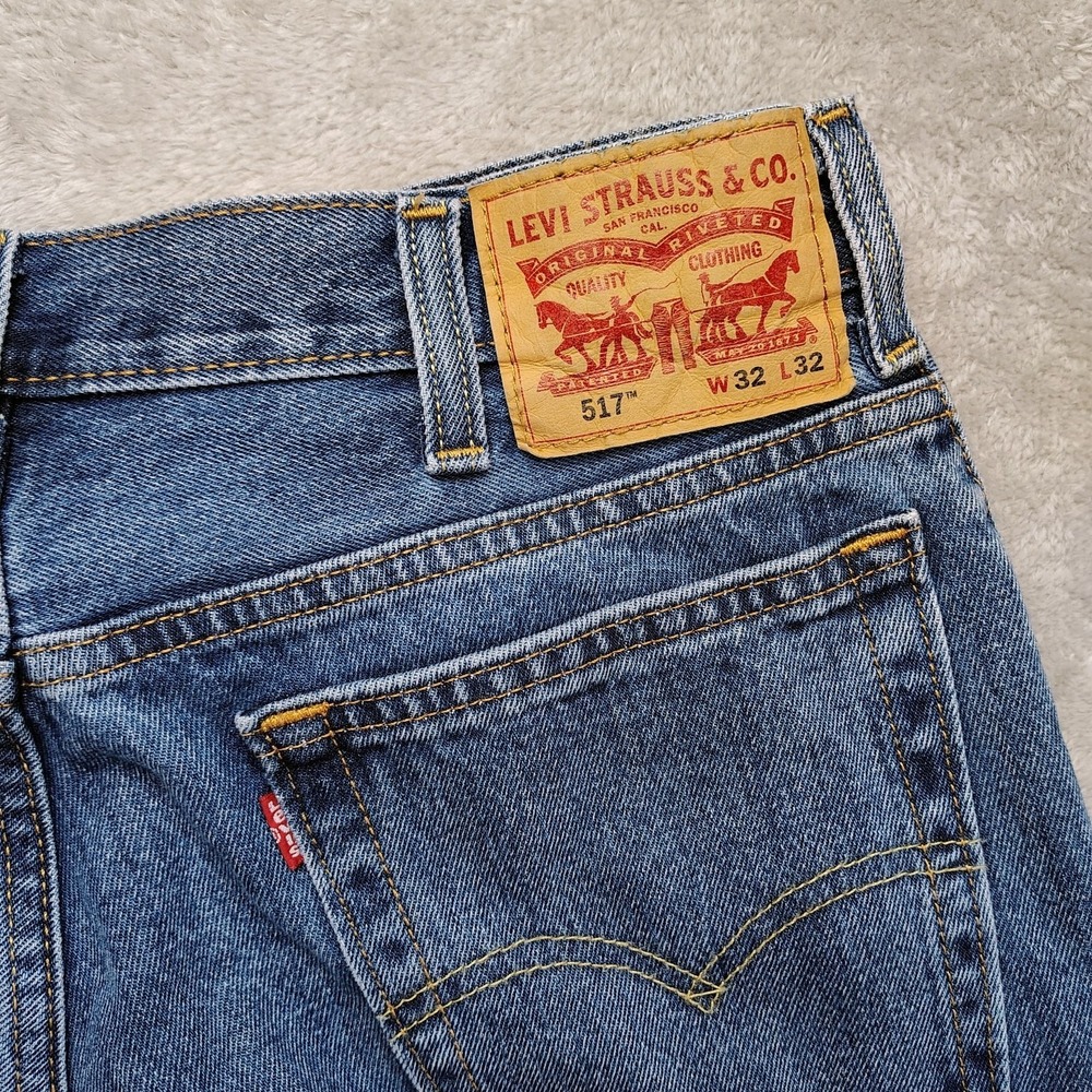 Levi's 517 Men's Jeans Blue Denim W32 L32 Straight Leg 100% Cotton - Picture 7 of 9